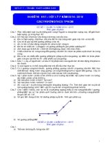 34 đề thi học kì 1  Vật lý 7 năm 2014 - 2015